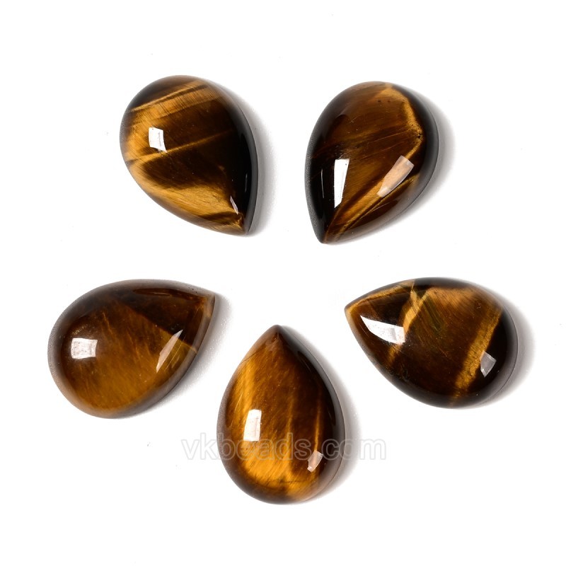 Natural Gemstone Smooth Tear Drop Cabochons, Approx 6x8-30x40mm(±0.2mm), Sell by Piece