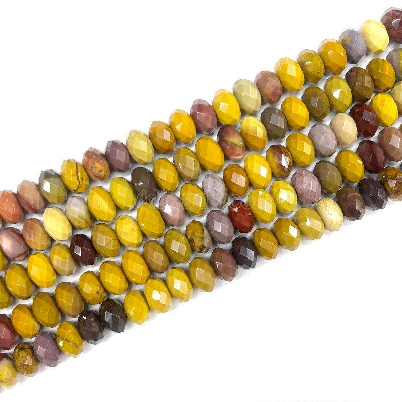 Mookaite Faceted Rondelles, Approx 4x6-5x8mm, 38cm/strand