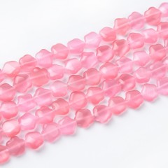 Cats Eye Puffy Stars, Approx 10mm, 38cm/strand