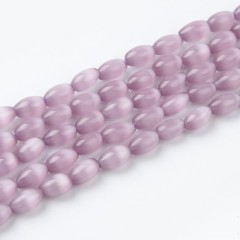 Cats Eye Smooth Rice Beads, Approx 4x6mm, 38cm/strand