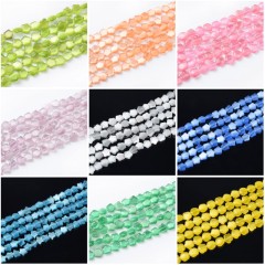 Cats Eye Puffy Stars, Approx 10mm, 38cm/strand