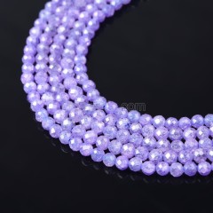 Dark Violet Cubic Zirconia Faceted Rounds, Approx 2-5mm, 38cm/strand