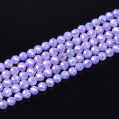 Dark Violet Cubic Zirconia Faceted Rounds, Approx 2-5mm, 38cm/strand