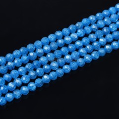 Blue Sage Cubic Zirconia Faceted Rounds, Approx 2-5mm, 38cm/strand