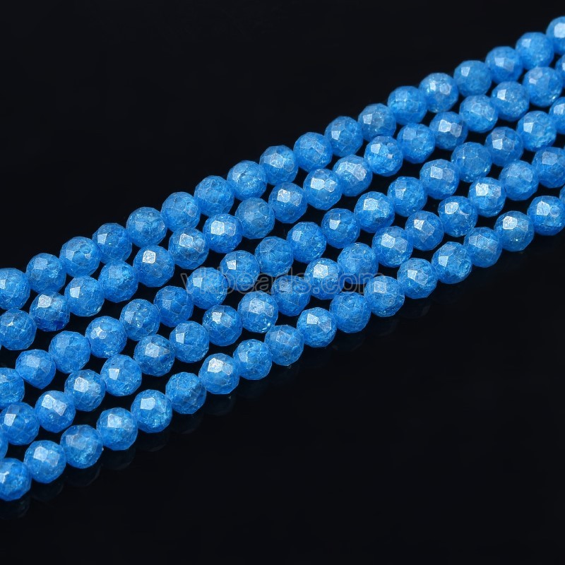 Blue Sage Cubic Zirconia Faceted Rounds, Approx 2-5mm, 38cm/strand