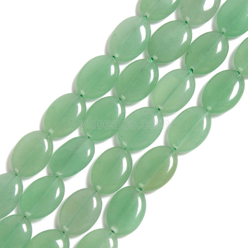 Green Aventurine Smooth Puffy Ovals, Approx 13x18mm, 38cm/strand