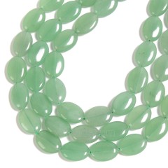Green Aventurine Smooth Puffy Ovals, Approx 13x18mm, 38cm/strand