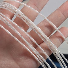 Natural Cultured White Freshwater Pearls Potato Beads Strands, Approx 1-2mm, 36-38cm/strand