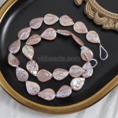 Natural Cultured Purple Freshwater Pearls Flat Teardrop Beads Strands, Approx 13-14mm, 40-42cm/strand