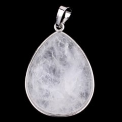 Multi-Gemstone Smooth Teardrop Pendants, with Rhodium Plated Base Metal Findings, Approx 25x33mm, Sell by Piece