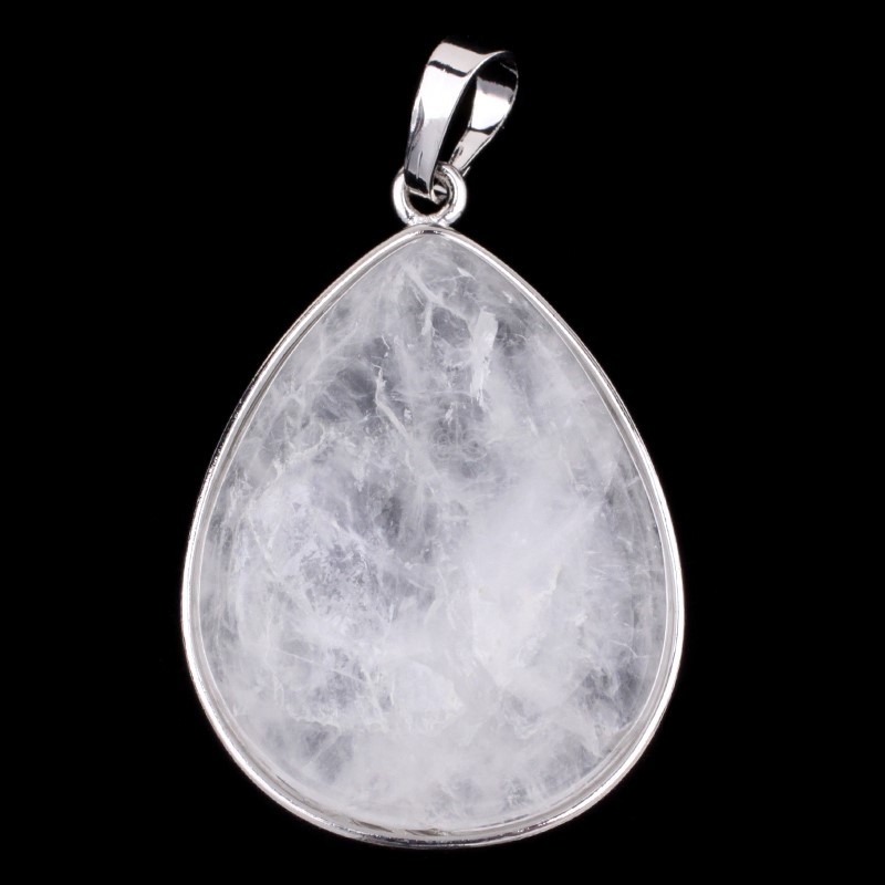 Multi-Gemstone Smooth Teardrop Pendants, with Rhodium Plated Base Metal Findings, Approx 25x33mm, Sell by Piece