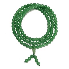Green Aventurine Smooth Round Beads Necklace Bracelets, Approx 6mm, 66cm Long, Sell by Piece