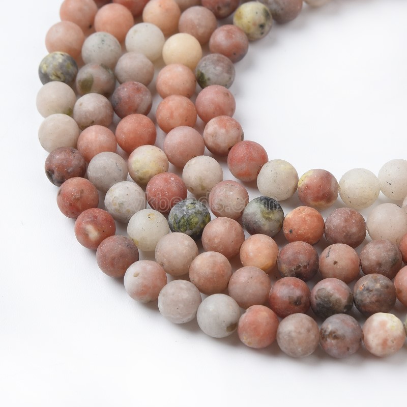 Plum blossom Jade Matte Round Beads Strands, Approx 4-10mm, 36-38cm/strand