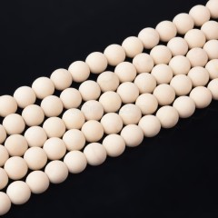 Creamy Petrified Wood Matte Round Beads Strands, Approx 4-10mm, 36-38cm/strand