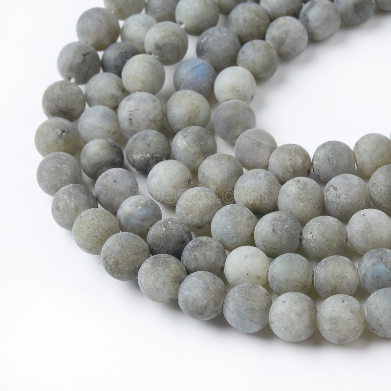 Labradorite Matte Round Beads Strands, Approx 4-10mm, 36-38cm/strand