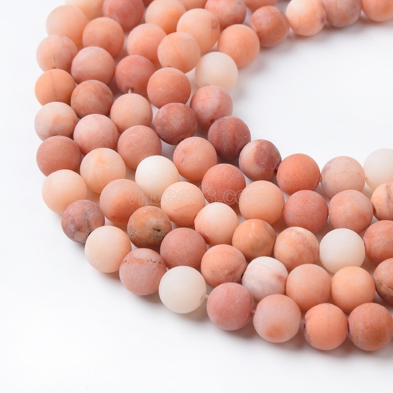Orange Aventurine Matte Round Beads Strands, Approx 4-10mm, 36-38cm/strand