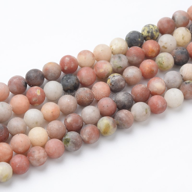 Plum blossom Jade Matte Round Beads Strands, Approx 4-10mm, 36-38cm/strand