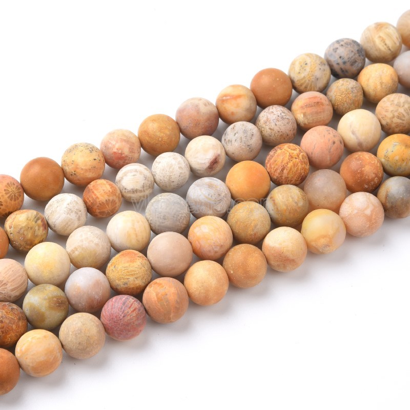 Yellow Chrysanthemum Stone Matte Round Beads Strands, Approx 4-10mm, 36-38cm/strand
