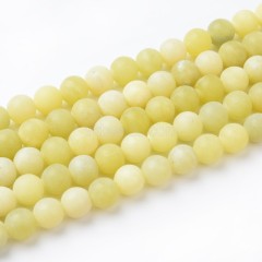 Lemon Jade Matte Round Beads Strands, Approx 4-10mm, 36-38cm/strand