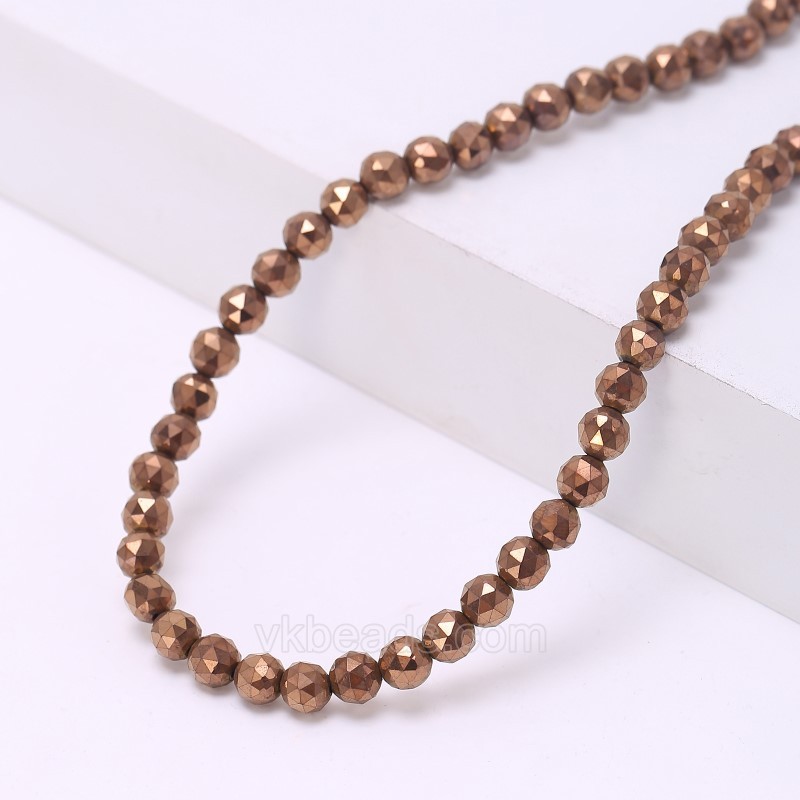 Hematite Faceted Round Beads Strands, Sharp Facet, Approx 2-20mm, 38cm/strand