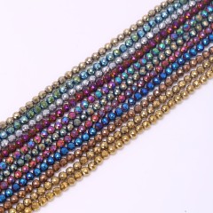 Hematite Faceted Round Beads Strands, Sharp Facet, Approx 2-20mm, 38cm/strand