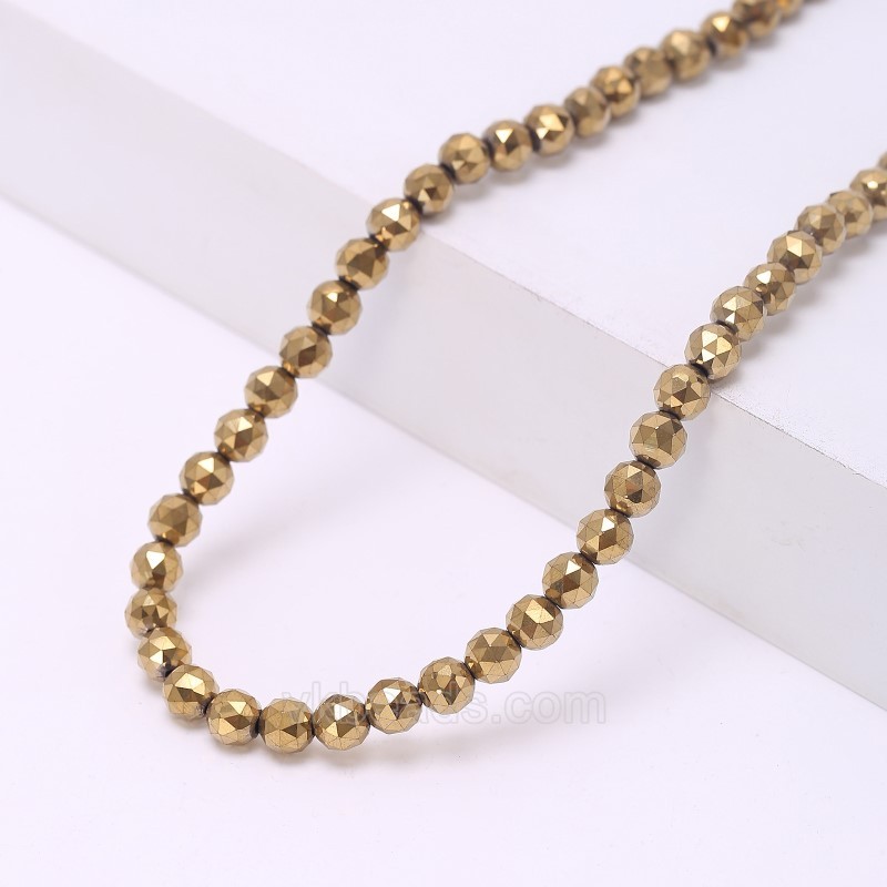 Hematite Faceted Round Beads Strands, Sharp Facet, Approx 2-20mm, 38cm/strand