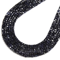 Sapphire Faceted Cubes, Approx 2.5mm, 38cm/strand