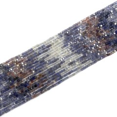 Gradient Iolite Faceted Cubes, Approx 2mm, 38cm/strand