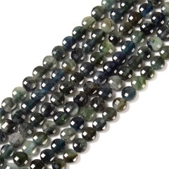 Natural  Blue Tourmaline Faceted Coins, Approx 4mm, 38-40cm/strand