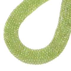 Peridot Faceted Cubes, Approx 2.5mm, 38cm/strand