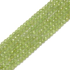 Peridot Faceted Cubes, Approx 2.5mm, 38cm/strand
