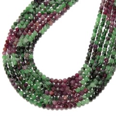 Gradient Ruby Zoisite Faceted Rounds, Approx 2-3mm, 38cm/strand