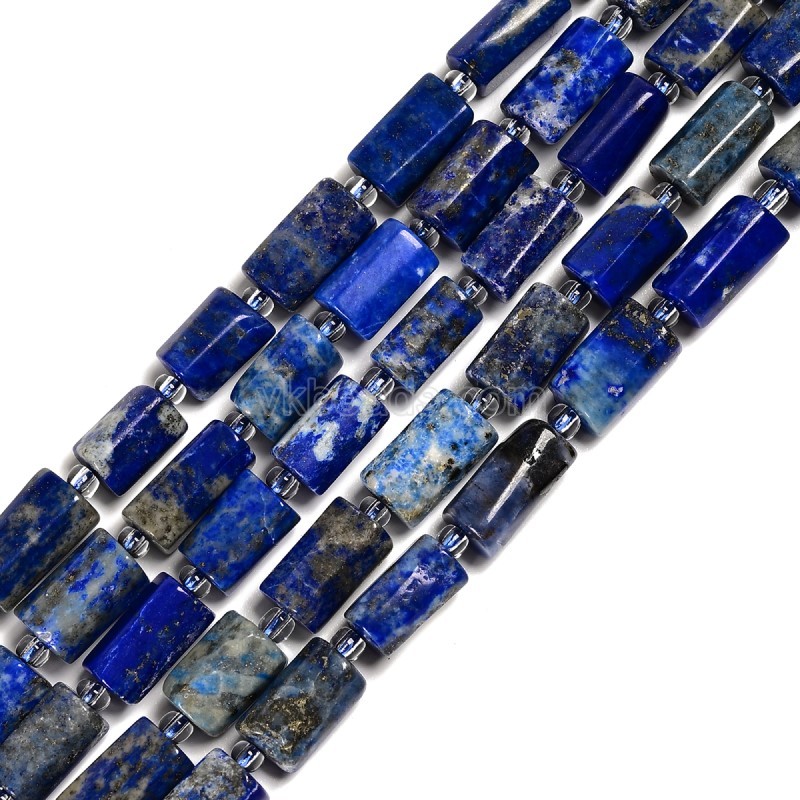 Lapis Lazuli Irregular Faceted Column Beads Strands, Approx 7x12mm, 38cm/strand
