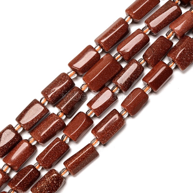 Gold Sand Stone Irregular Faceted Column, Approx 7x12mm, 38cm/strand