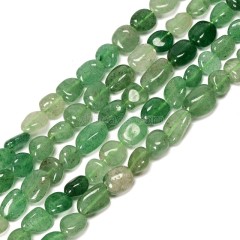 Green Strawberry Quartz Nuggets Strands, Approx 8x10mm, 38cm/strand