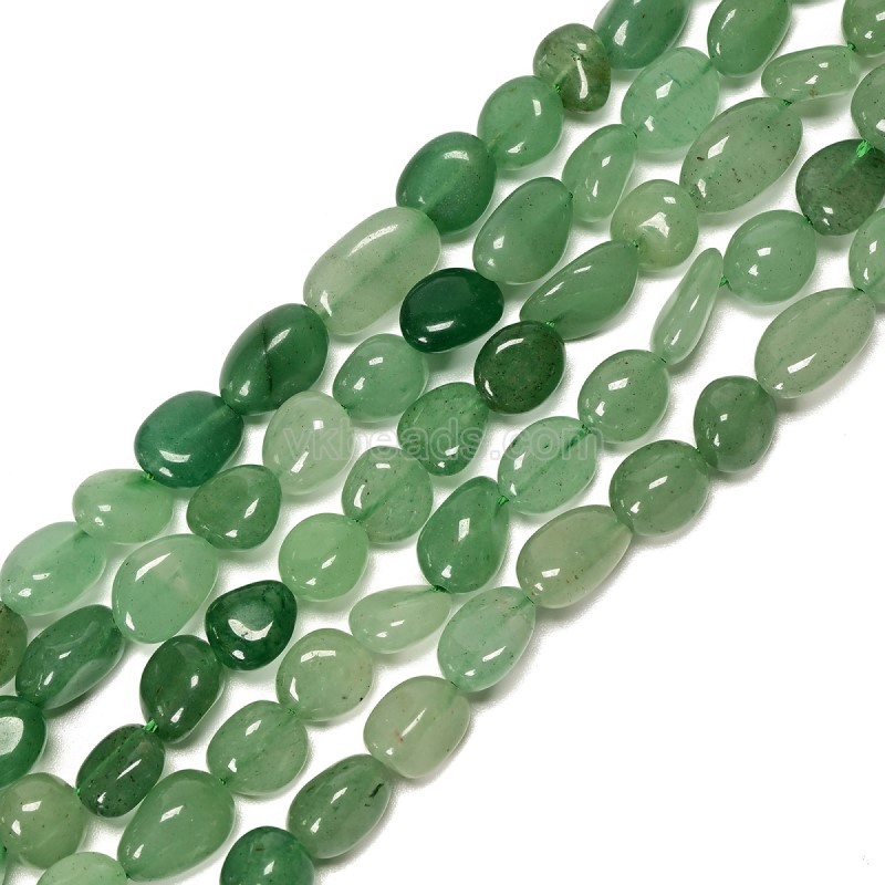 Green Aventurine Nuggets Strands, Approx 8x10mm, 38cm/strand
