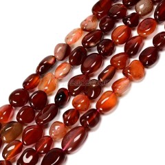 Dark Red Agate Nuggets Strands, Approx 8x10mm, 38cm/strand