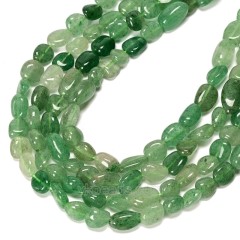 Green Strawberry Quartz Nuggets Strands, Approx 8x10mm, 38cm/strand