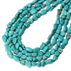 Turquoise Nuggets Strands, Approx 8x10mm, 38cm/strand