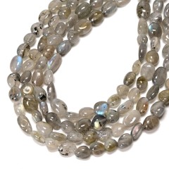 Gray Labradorite Nuggets Strands, Approx 8x10mm, 38cm/strand