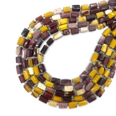 Mookaite Irregular Faceted Column Beads Strands, Approx 7x12mm, 38cm/strand