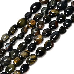 Blue Tiger Eye Nuggets Strands, Approx 8x10mm, 38cm/strand