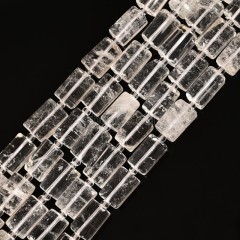 Clear Quartz Irregular Faceted Column Beads Strands, Approx 8x13mm, 38cm/strand