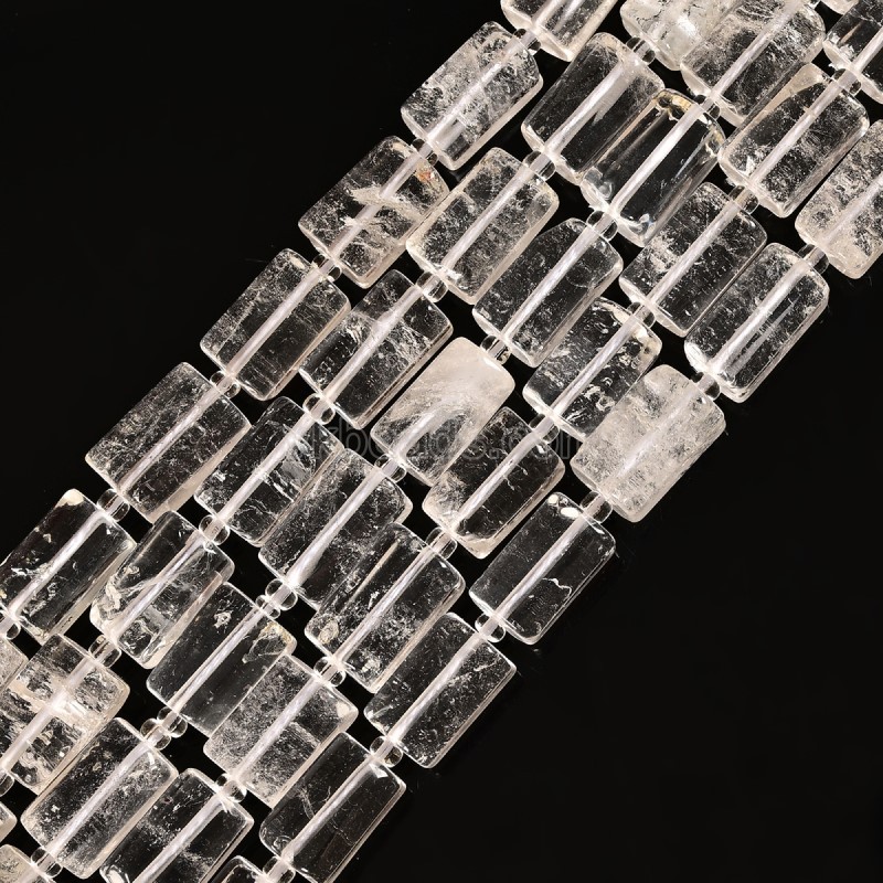 Clear Quartz Irregular Faceted Column Beads Strands, Approx 8x13mm, 38cm/strand