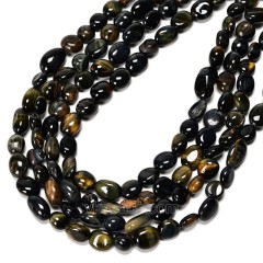 Blue Tiger Eye Nuggets Strands, Approx 8x10mm, 38cm/strand