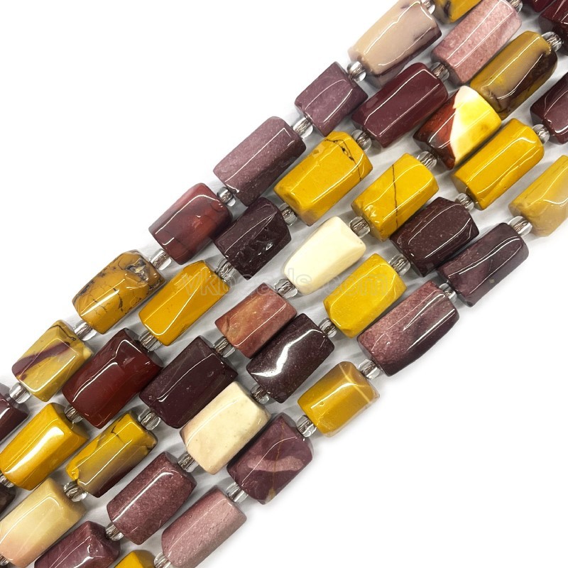 Mookaite Irregular Faceted Column Beads Strands, Approx 7x12mm, 38cm/strand