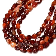 Dark Red Agate Nuggets Strands, Approx 8x10mm, 38cm/strand