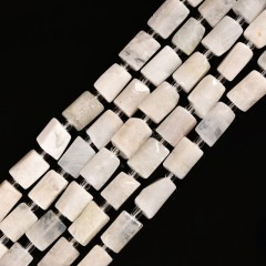 Blue Moonstone Irregular Faceted Column Beads Strands, Approx 7x12mm, 38cm/strand