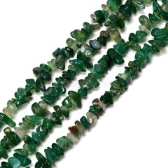 Green Agate Chips Strands, Approx 5x8mm, 80cm/strand