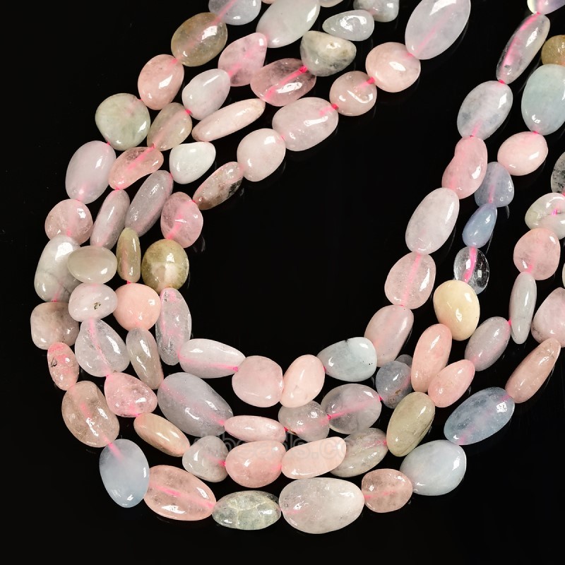 Multicolor Morganite Nuggets Strands, Approx 8x10mm, 38cm/strand